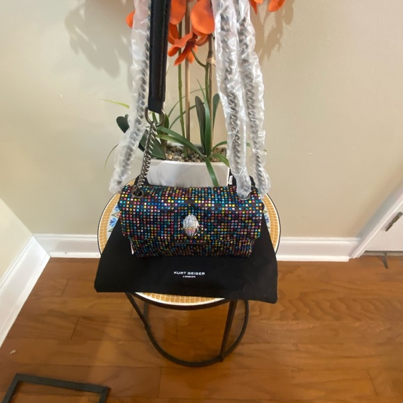 Kurt Geiger Handbags - Kurt Geiger London Fabric Medium Kensington Black/Other One Size